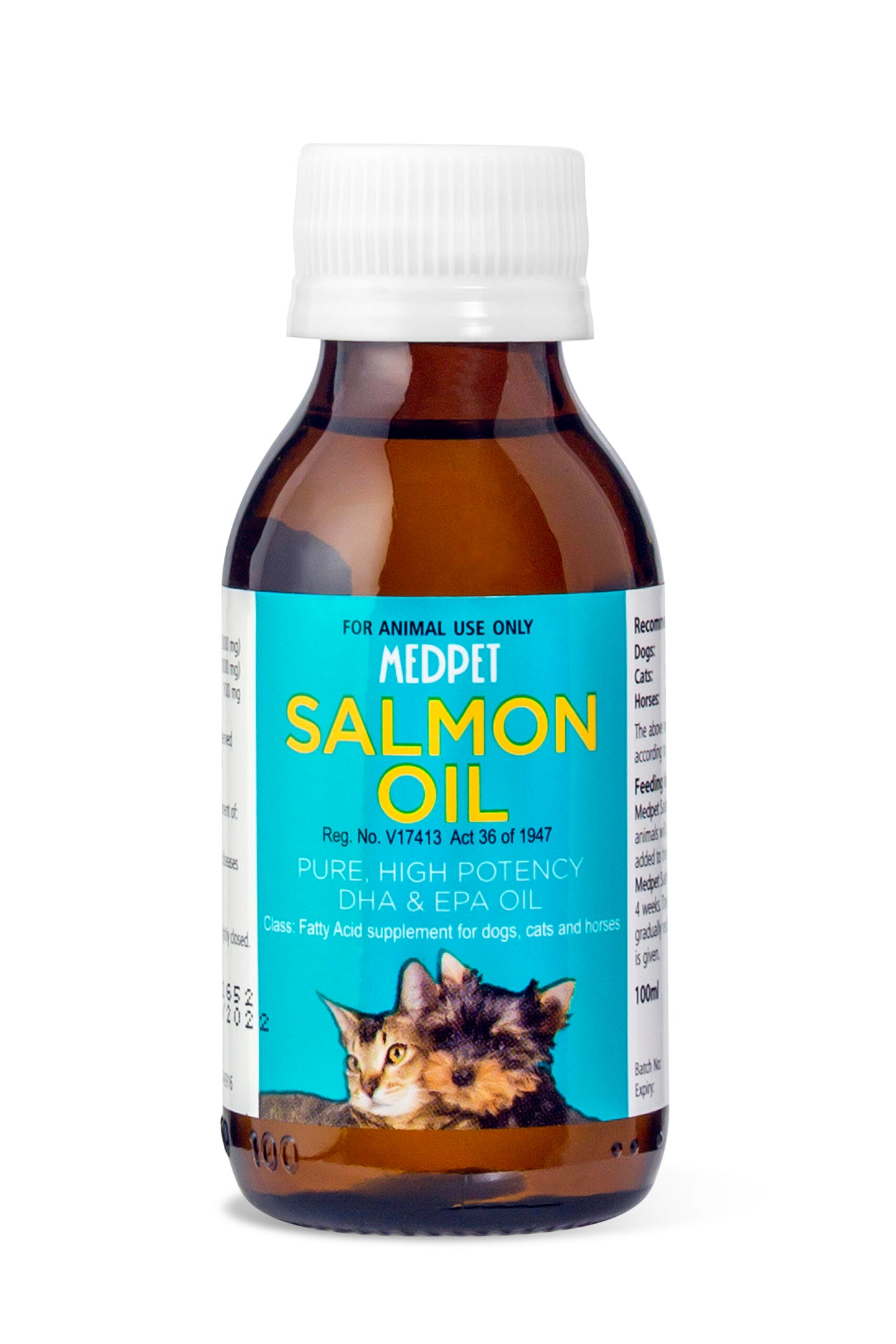 Medpet Salmon Oil for Dogs & Cats – Omega-3 Rich Supplement for Healthy Coat & Skin (250ml)