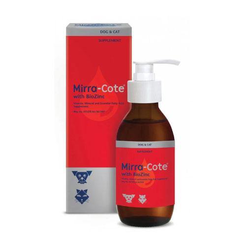 Mirra-Cote with Biozinc 200ml – Skin & Coat Supplement for Dogs and Cats | Omega 3, 6, Zinc & Biotin