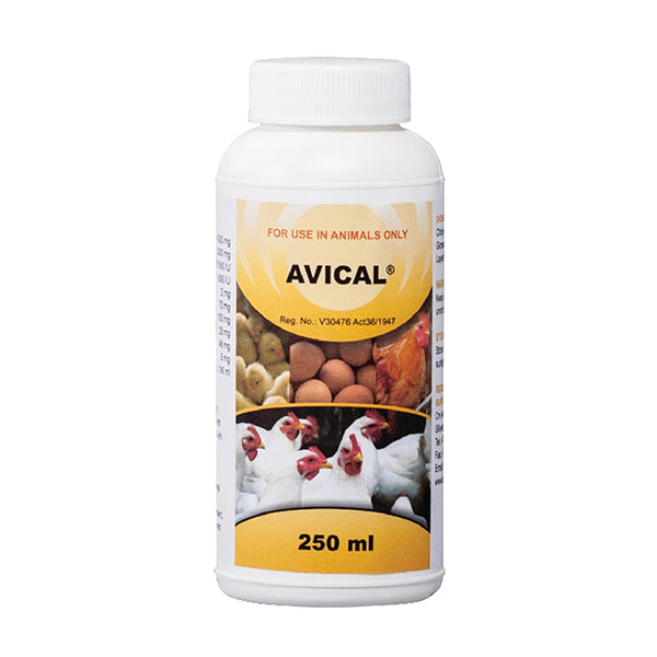 Avi-Cal 250ml: Calcium, Vitamin D3, Bone and Eggshell Supplement