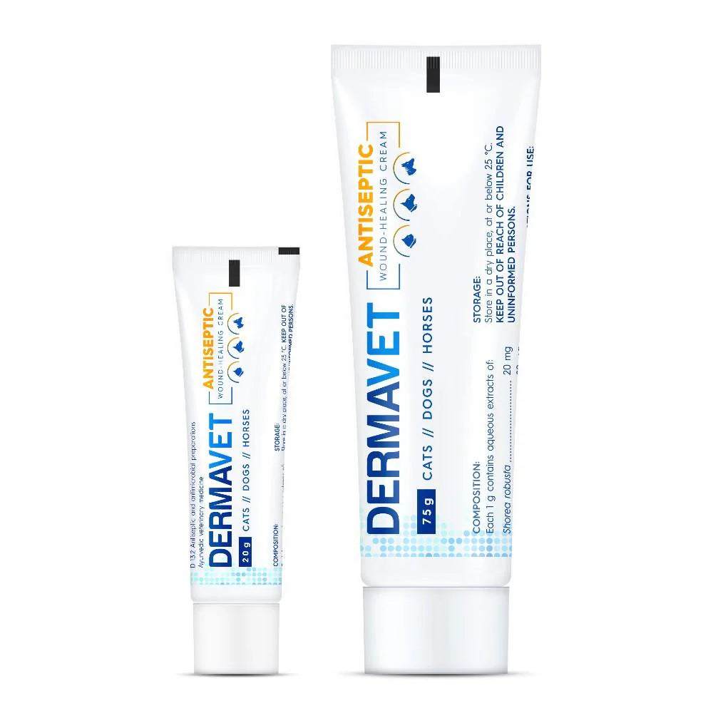 Dermavet Antiseptic Wound Cream for Dogs & Cats – Skin & Coat Healing, Itchy Skin Relief