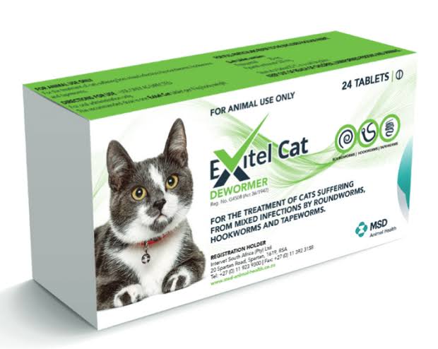 Exitel Cat Wormer Tablets (24 Pack) | Broad-Spectrum Feline Dewormer