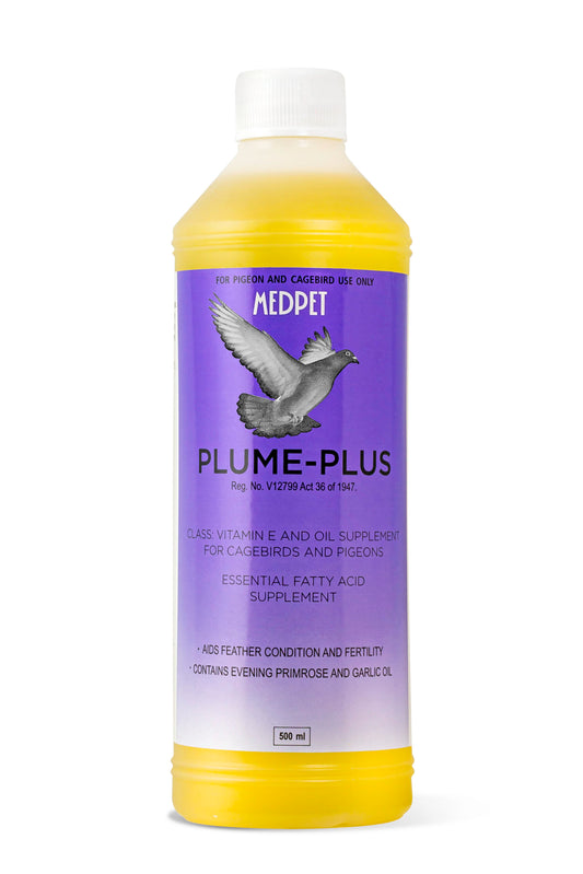 Plume Plus 500ml | Ultimate Feather & Fertility Oil Supplement for Pigeons & Birds