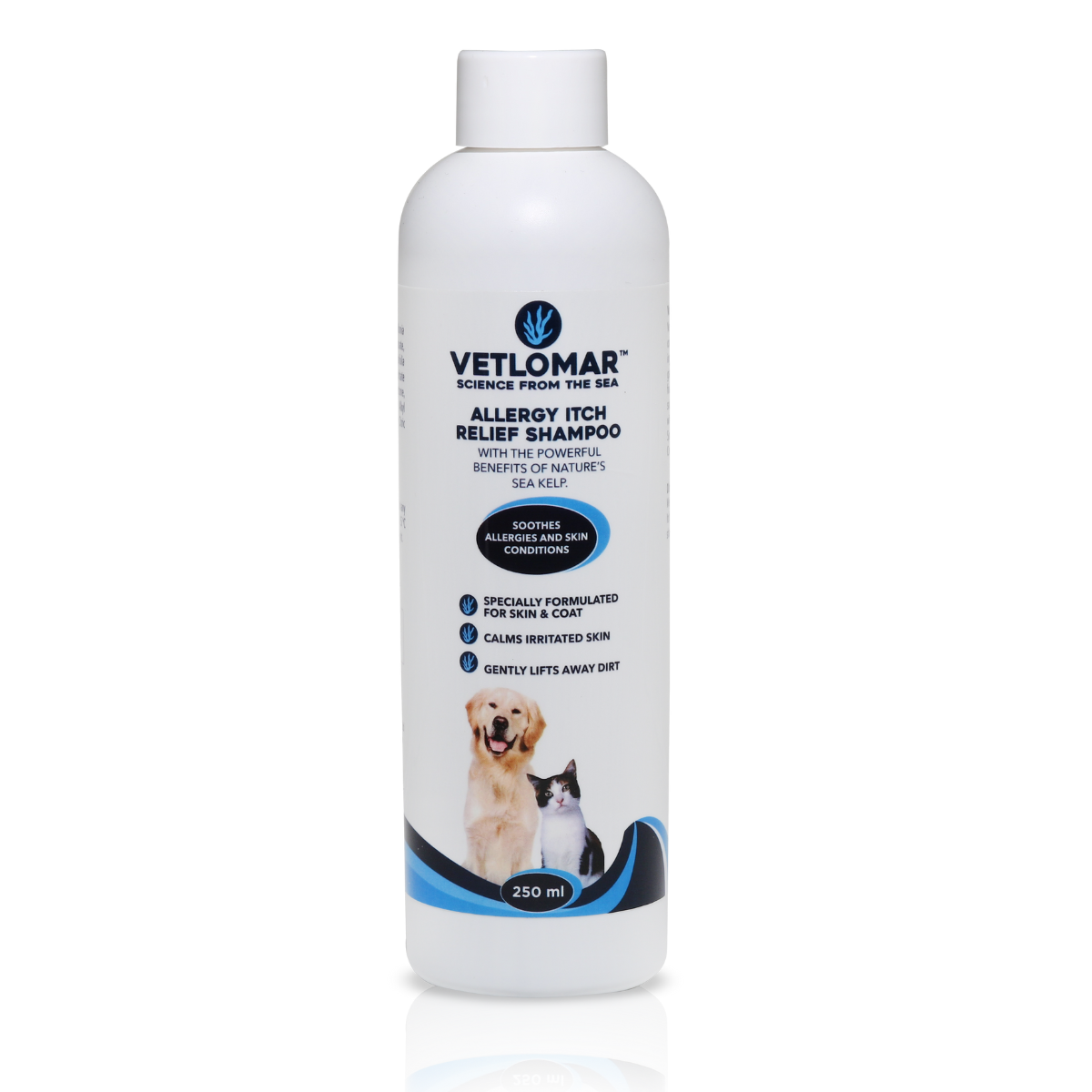 Vetlomar Itch Relief Shampoo for Dogs and Cats – Soothing Anti-Itch Formula for Sensitive Skin (250ml)