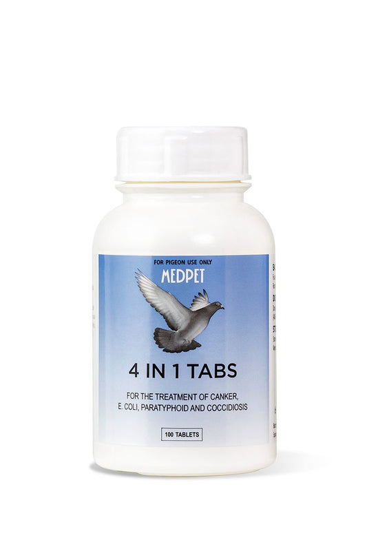 Medpet 4-in-1 Tablets: Canker, E. Coli, Paratyphoid, Coccidiosis
