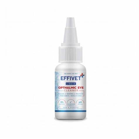Effivet Ophthalmic Eye Cleaner 60ml – Antimicrobial Eye Care Solution for Dogs & Cats