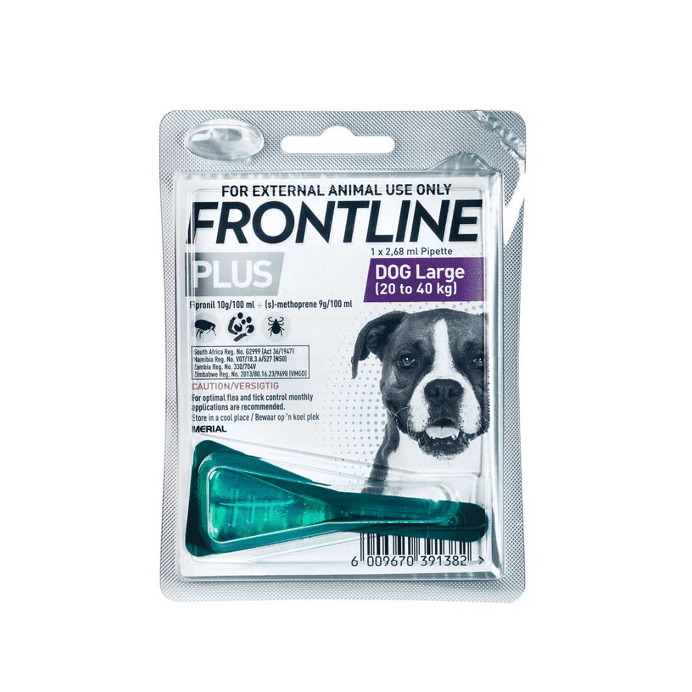 Frontline Plus for Dogs – Monthly Flea & Tick Protection (1 Pip)