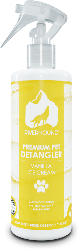 Riverhound Vanilla Ice Cream Pet Detangler Spray | High-Shine & Knot Removal - Pet Pharma