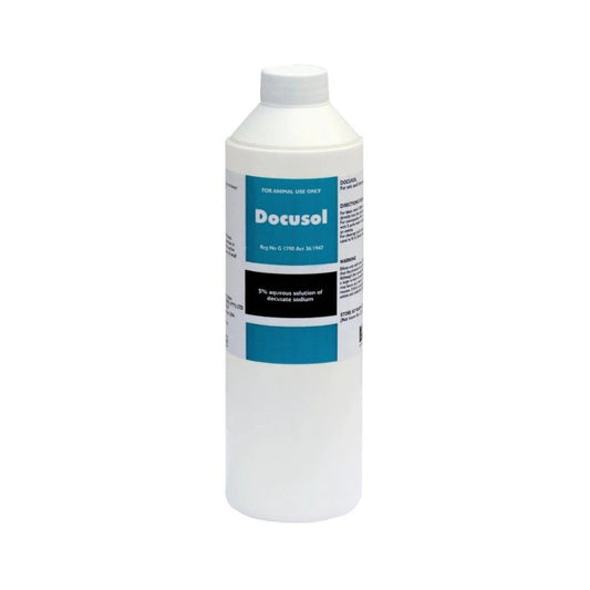Docusol – Surfactant for Bloat, Constipation, Colic & Otitis in Livestock and Dogs