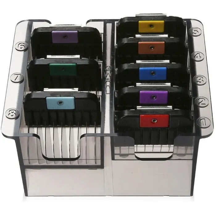 Wahl Stainless Steel Attachment Comb Set – 8-Piece Snap-On Guide Combs for Clippers