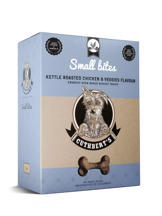 Cuthbert's Kettle Roasted Chicken & Veggies Dog Biscuits 1kg - Small & Large Bites - Pet Pharma