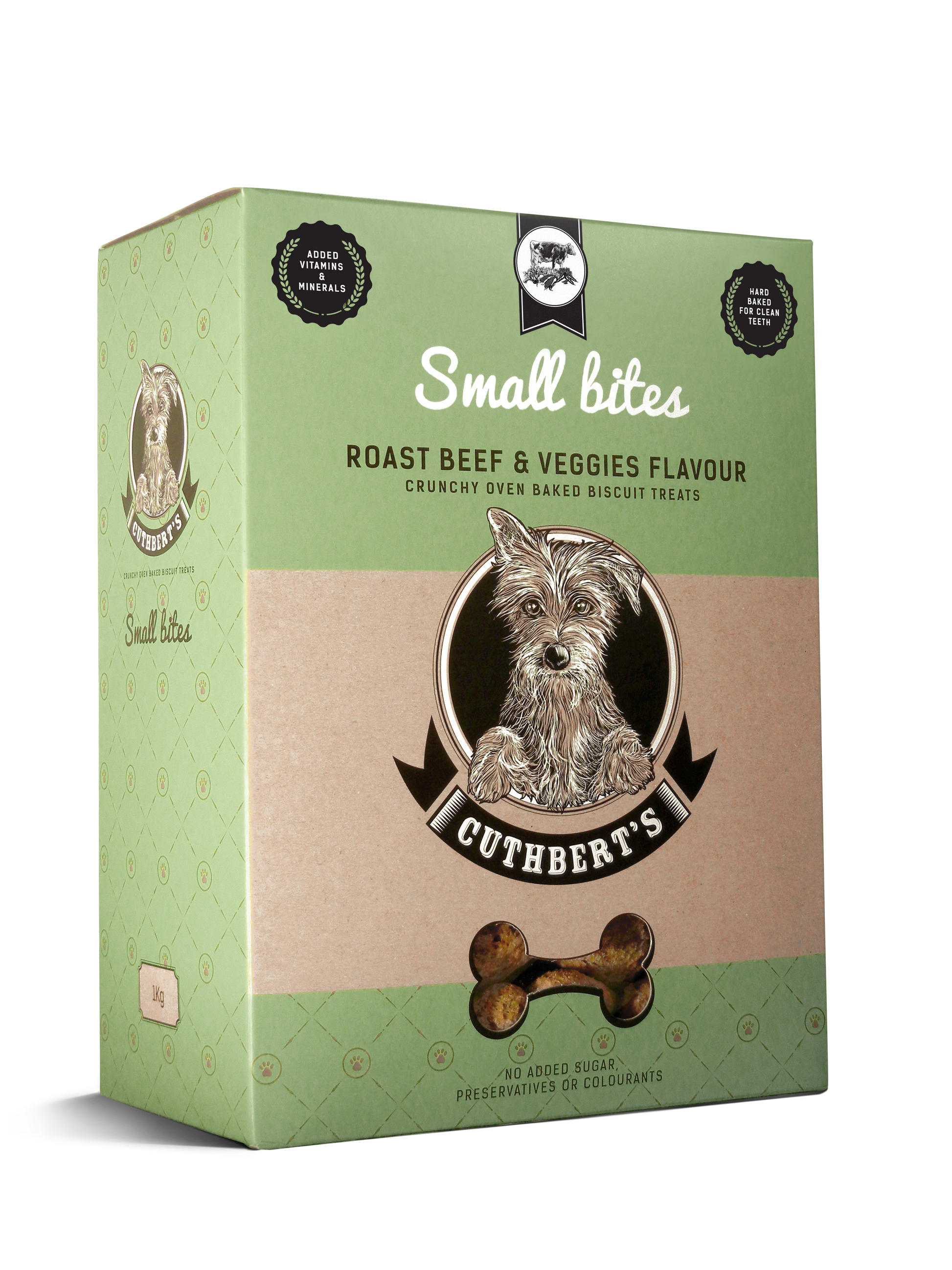 Cuthbert's Roast Beef & Veggies Dog Biscuits 1kg - Small & Large Bites - Pet Pharma